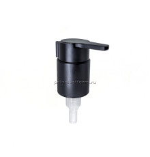 Дозатор для крема 24/410 Din с клипсой и длинным носиком, цвет черный, юбка гладкая матовая, трубка 