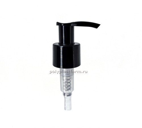Дозатор для мыла поворотный 24/410 DIN, цвет черный, юбка гладкая, носик узкий, трубка 165 мм (1000)