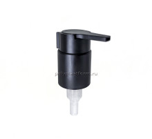 Дозатор для крема 24/410 Din с клипсой и длинным носиком, оборот 360, цвет черный, юбка гладкая мато