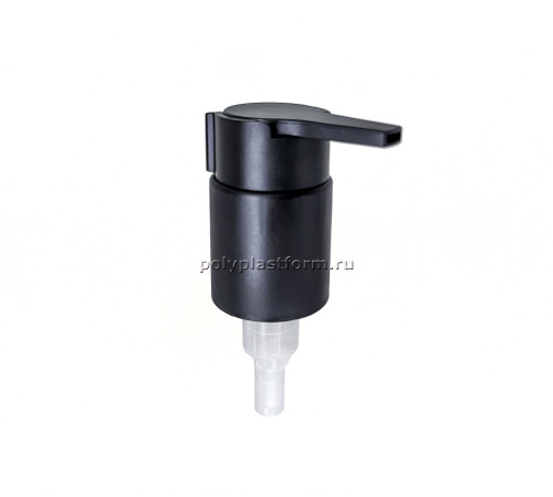 Дозатор для крема 24/410 Din с клипсой и длинным носиком, оборот 360, цвет черный, юбка гладкая мато